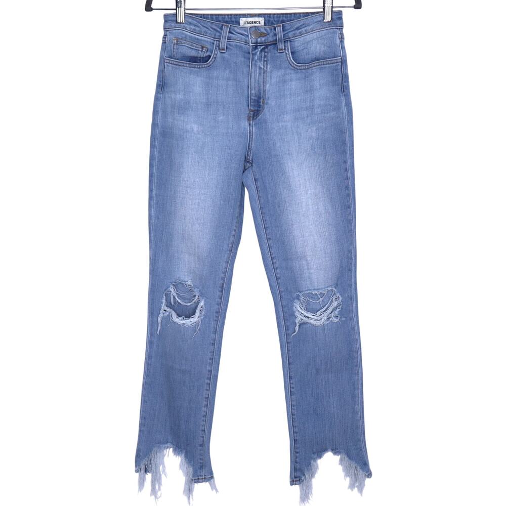 L'AGENCE High Line Destroyed Skinny Jean Classic Brasie 5-Pocket Women's 27